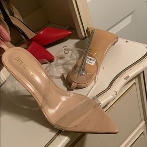 Clear heels